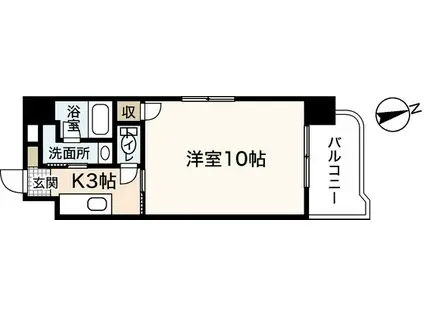 ロワジールY(1K/3階)の間取り写真