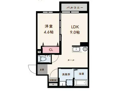 YSスクエア光の森(1LDK/2階)の間取り写真