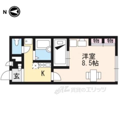 レオパレスアジェル岩倉南Ⅱ(1K/2階)の間取り写真