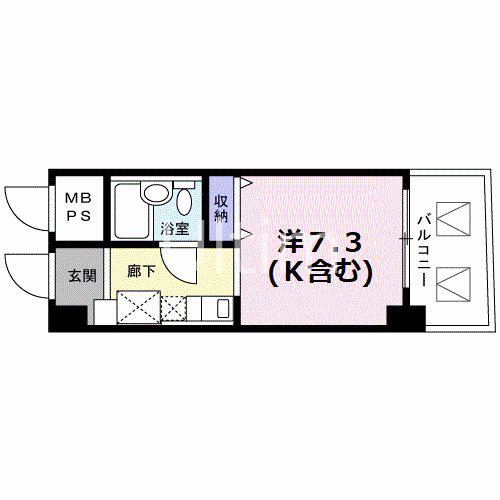 GLOIRE烏丸五条(ワンルーム/3階)の間取り写真