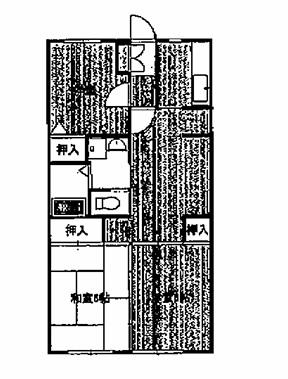 エトワール(3DK/1階)の間取り写真
