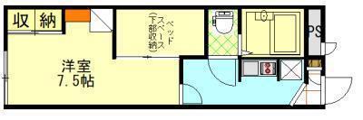 パレスSHIRAYAMA(1K/1階)の間取り写真