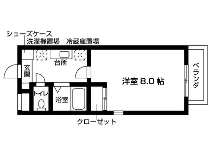 パレ シャルマン(1K/1階)の間取り写真