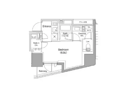 ザ・パークハビオ南大井(1K/12階)の間取り写真