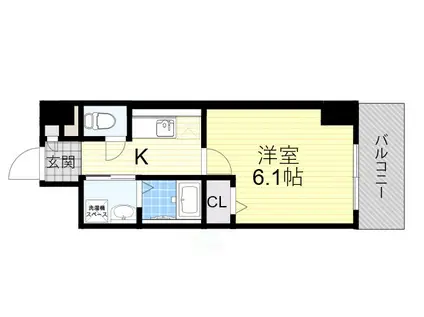 アーバンパーク住之江公園1(1K/8階)の間取り写真