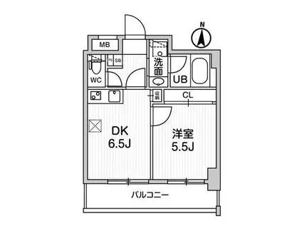 ALTERNA錦糸町 ALTERNA錦糸町(1DK/7階)の間取り写真