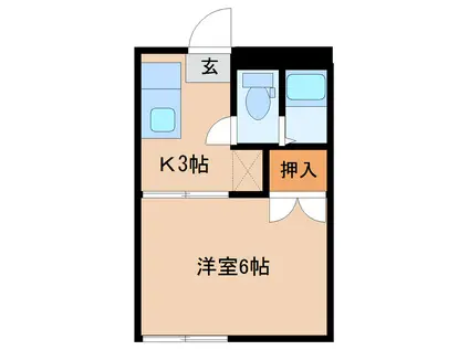 CASA瑞兆(1K/2階)の間取り写真