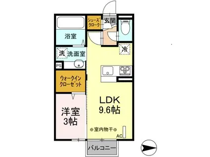 レジーナ(1LDK/2階)の間取り写真