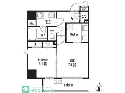 GRAN PASEO両国サウス(1LDK/11階)の間取り写真