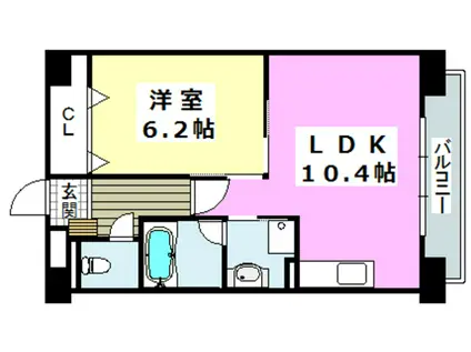 サクシード胤(1LDK/4階)の間取り写真