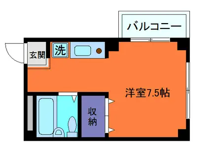 ハイムフィールド(ワンルーム/3階)の間取り写真