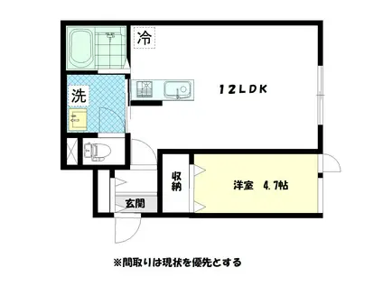 FIT3・3(1LDK/2階)の間取り写真