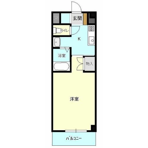 F&FアビタシオンII(1K/3階)の間取り写真