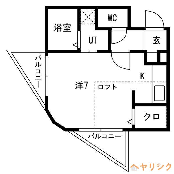 コンフォート上社(1K/4階)の間取り写真