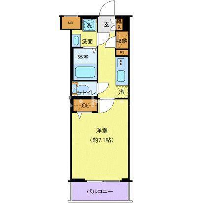 クレヴィスタ大塚(1K/3階)の間取り写真