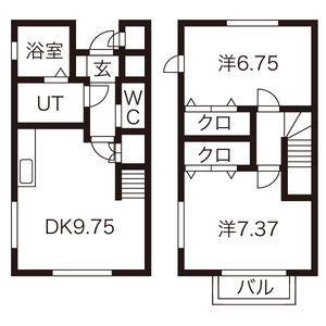 スカイタウンヨシダC棟(2LDK/1階)の間取り写真