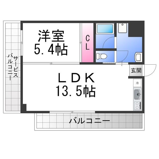 グランリーオ(1LDK/3階)の間取り写真