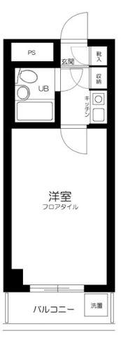 KIKビル(1K/3階)の間取り写真