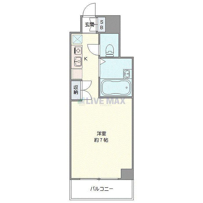 B-WALL神保町(ワンルーム/5階)の間取り写真
