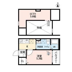 プレミア中村公園 (1K/2階)の間取り写真