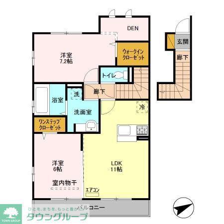 シエル エトワール B(2LDK/2階)の間取り写真