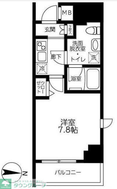 アイル秋葉原ノースドゥーエ(1K/7階)の間取り写真