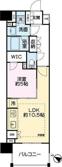 レーベン千種吹上AVANCA(1LDK/2階)の間取り写真