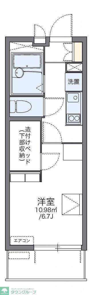 レオパレス生麦駅前(1K/4階)の間取り写真