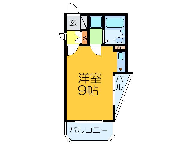 コーポ今益(ワンルーム/1階)の間取り写真