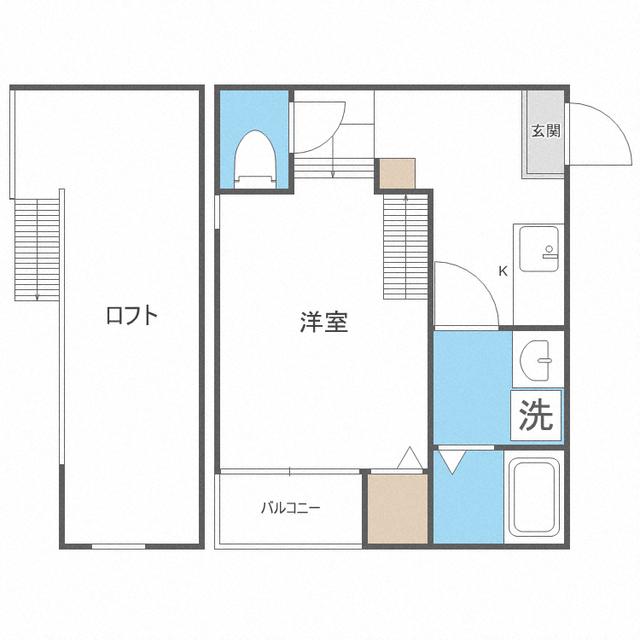 ユメゾン(1K/1階)の間取り写真