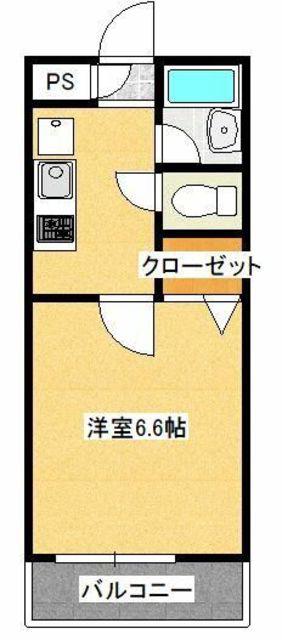 レジデンス八王子(1K/3階)の間取り写真