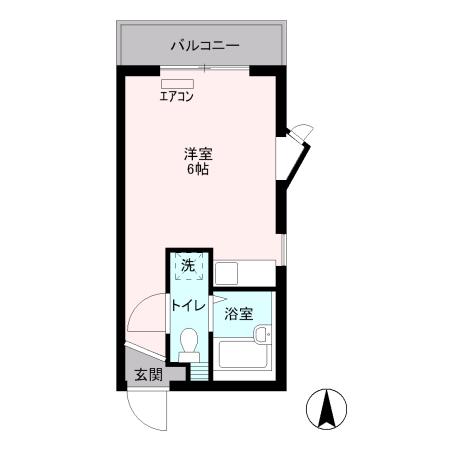 ハイムシマ(ワンルーム/3階)の間取り写真