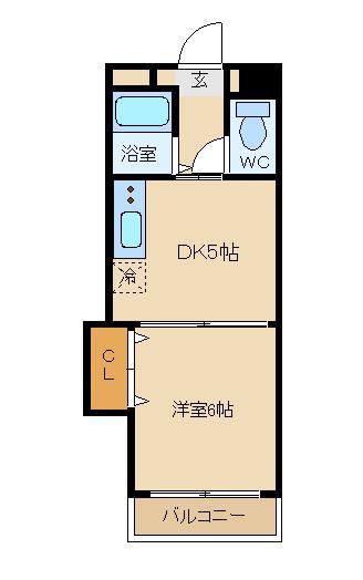 有馬パレス新大阪(1DK/7階)の間取り写真