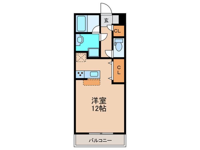 ストューディオエヌ(ワンルーム/2階)の間取り写真