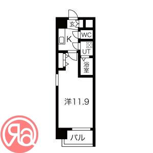 THE MUSIC COURT(1K/2階)の間取り写真