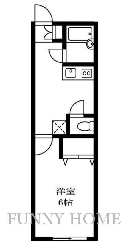 ウイング三軒茶屋(1K/1階)の間取り写真