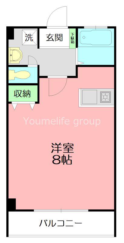 コーポ産興桜台II(1K/5階)の間取り写真