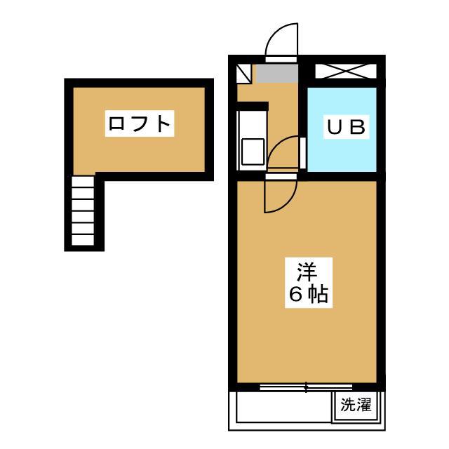 ラムダハウス(1K/1階)の間取り写真