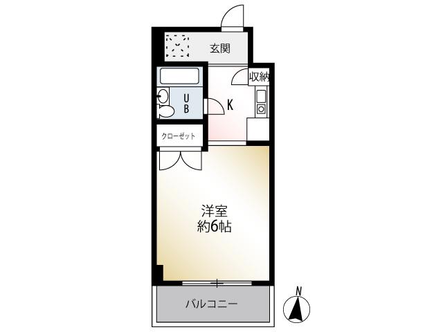 ローレルあざみ野(ワンルーム/3階)の間取り写真