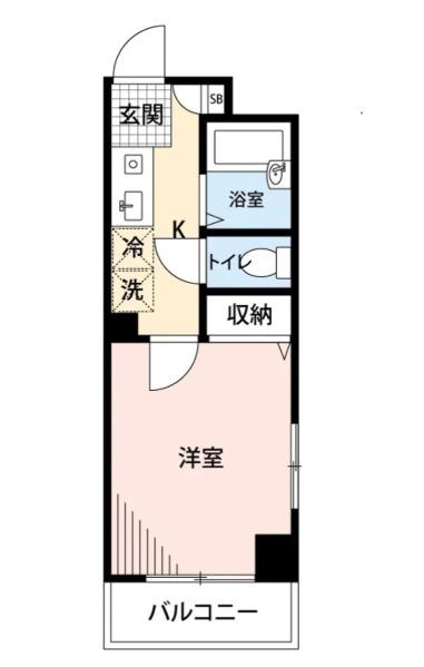 マイナビステイミライエ神楽坂細工町(1K/4階)の間取り写真