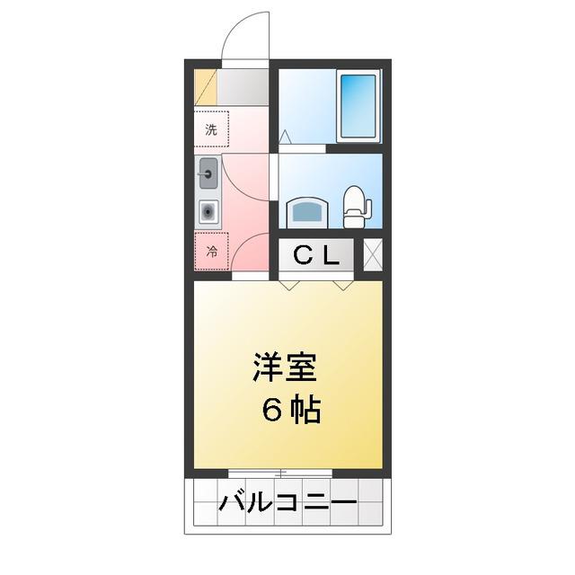 ラフィーネ鶴ヶ峰(1K/3階)の間取り写真