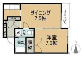 エルム20(1LDK/2階)の間取り写真