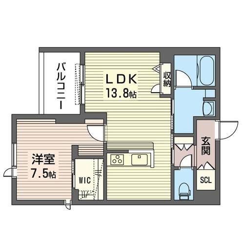 イースト BASE(1LDK/3階)の間取り写真
