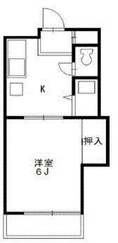 ホワイトパレス宮内(1K/2階)の間取り写真