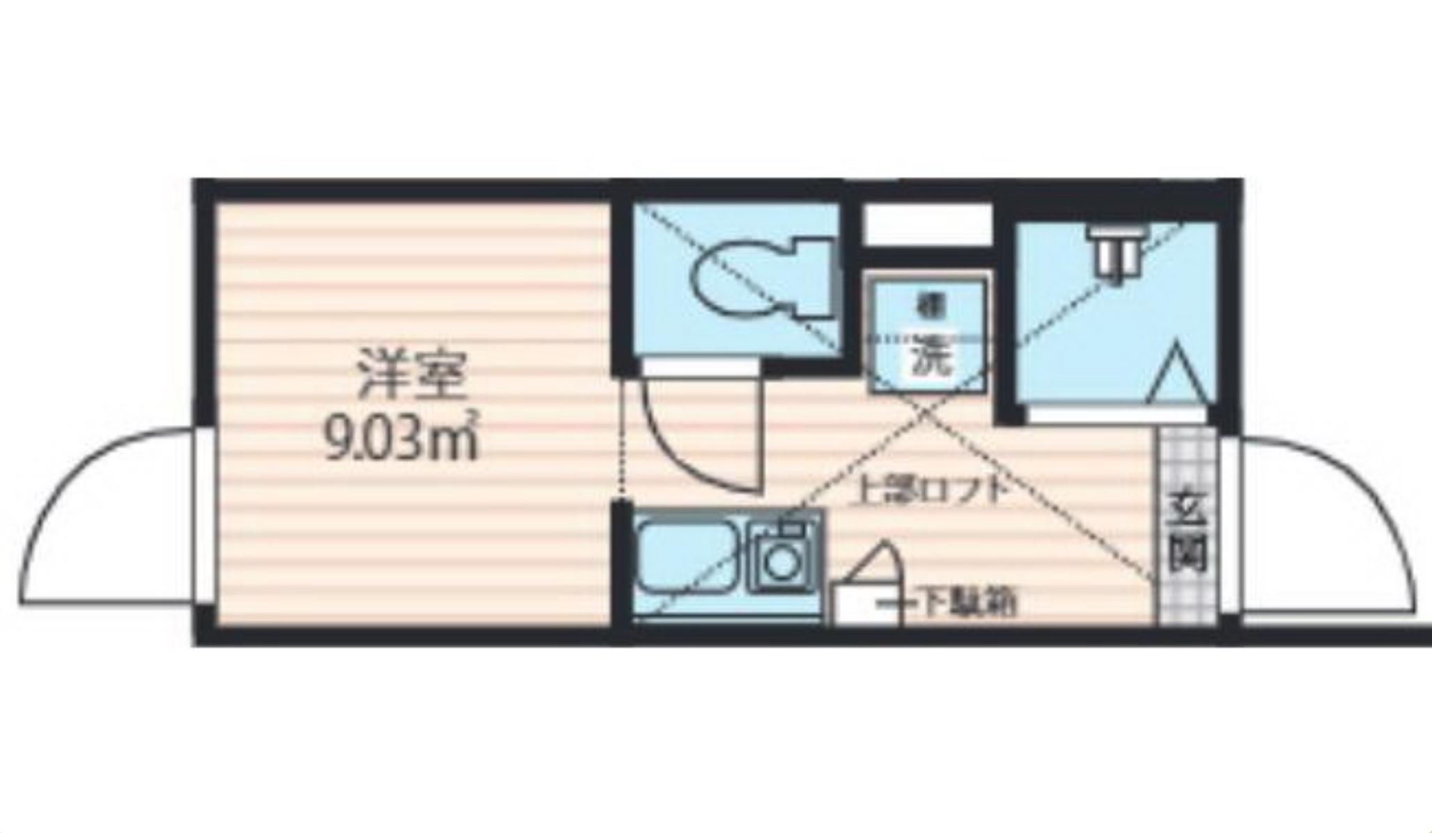 QUQURI北新宿(ワンルーム/2階)の間取り写真