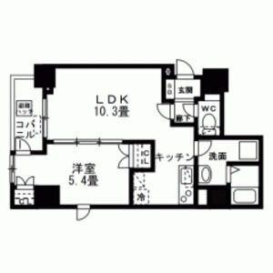 AXIA日本橋茅場町(1LDK/6階)の間取り写真