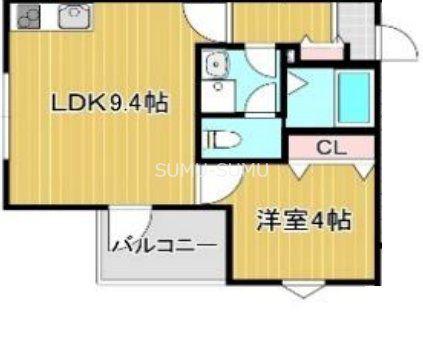 LA-CREA ZII(1LDK/3階)の間取り写真