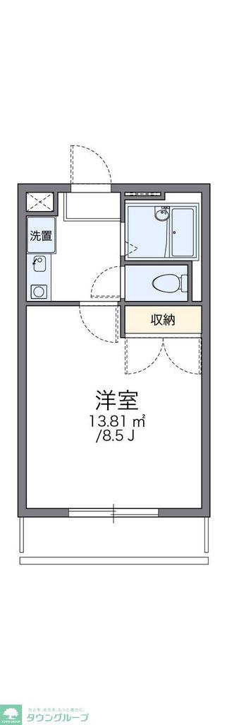 レオパレスNISHIHARA(1K/1階)の間取り写真