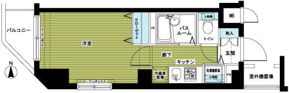 フェニックス池袋(1K/10階)の間取り写真