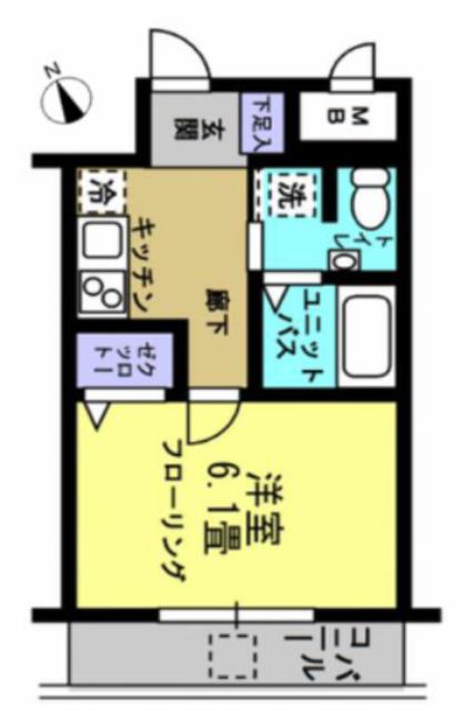 ステージファースト池袋(1K/2階)の間取り写真